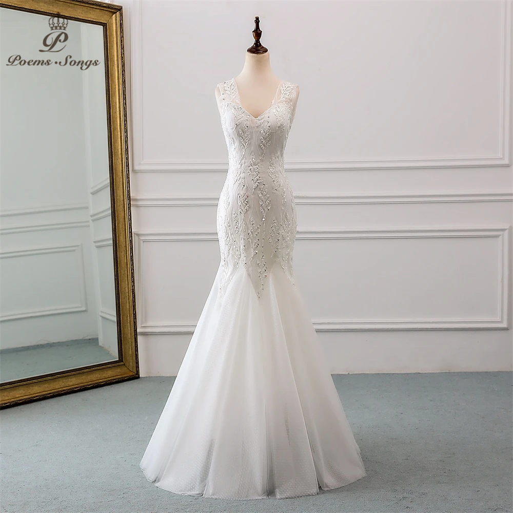 PoemsSongs 2019 new beautiful sequined lace wedding dress robe mariage Vestido de noiva Mermaid wedding dresses robe de mariee
PoemsSongs 2019 new beautiful sequined lace wedding dress robe mariage Vestido de noiva Mermaid wedding dresses robe de mariee