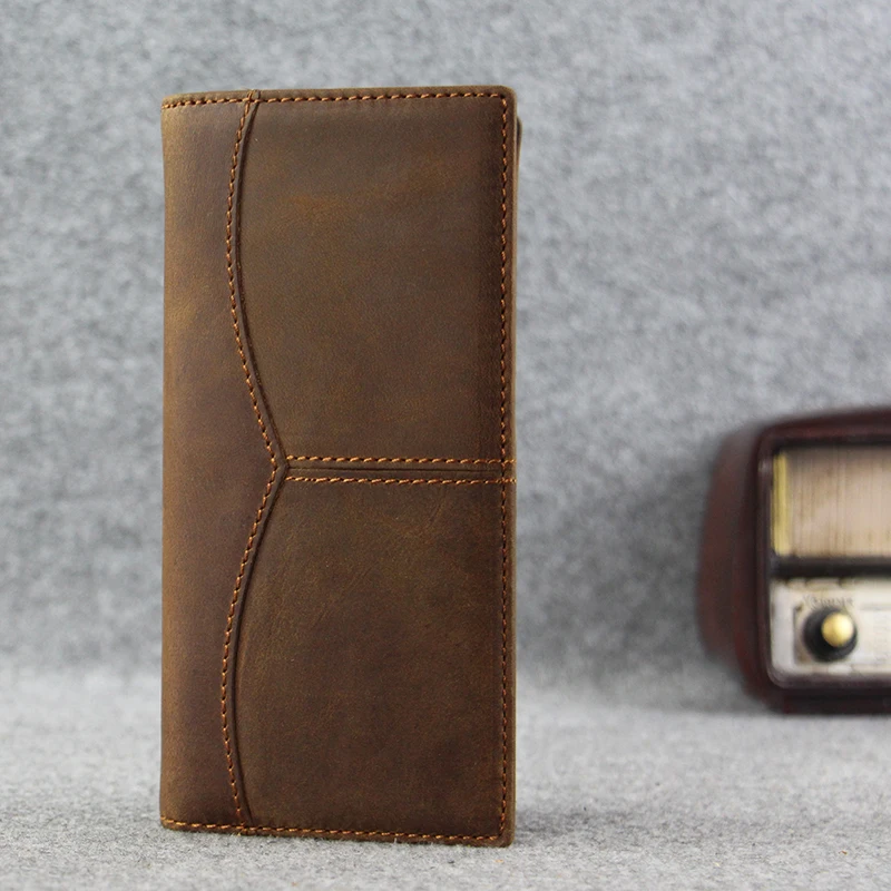 Genuine Crazy Horse Cowhide Leather Men Wallet Fashion Long Style Clutch Purse Man's Wallet Leather Clutch Bag Vintage Money Bag
Genuine Crazy Horse Cowhide Leather Men Wallet Fashion Long Style Clutch Purse Man's Wallet Leather Clutch Bag Vintage Money Bag
