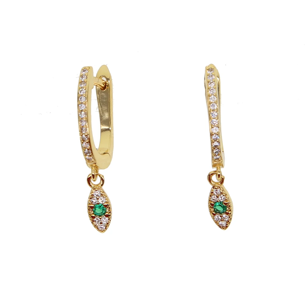 2018 Winter Xmas Jewelry Gold Color dangle evil eye green cz Earrings Dangle Earrings For gift Oorbellen pendientes orecchini
2018 Winter Xmas Jewelry Gold Color dangle evil eye green cz Earrings Dangle Earrings For gift Oorbellen pendientes orecchini