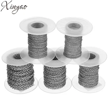 XINYAO 10yards 1/1.5/2/2.5/3mm Width Metal Stainless Steel Necklace Chains Bulk Link Chains Fit Necklace Bracelets Makings F5970
XINYAO 10yards 1/1.5/2/2.5/3mm Width Metal Stainless Steel Necklace Chains Bulk Link Chains Fit Necklace Bracelets Makings F5970