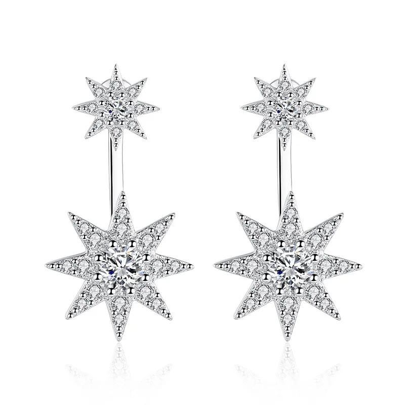 100% 925 sterling silver fashion shiny cz zircon star ladies`stud earrings women jewelry female gift wholesale drop shipping
100% 925 sterling silver fashion shiny cz zircon star ladies`stud earrings women jewelry female gift wholesale drop shipping