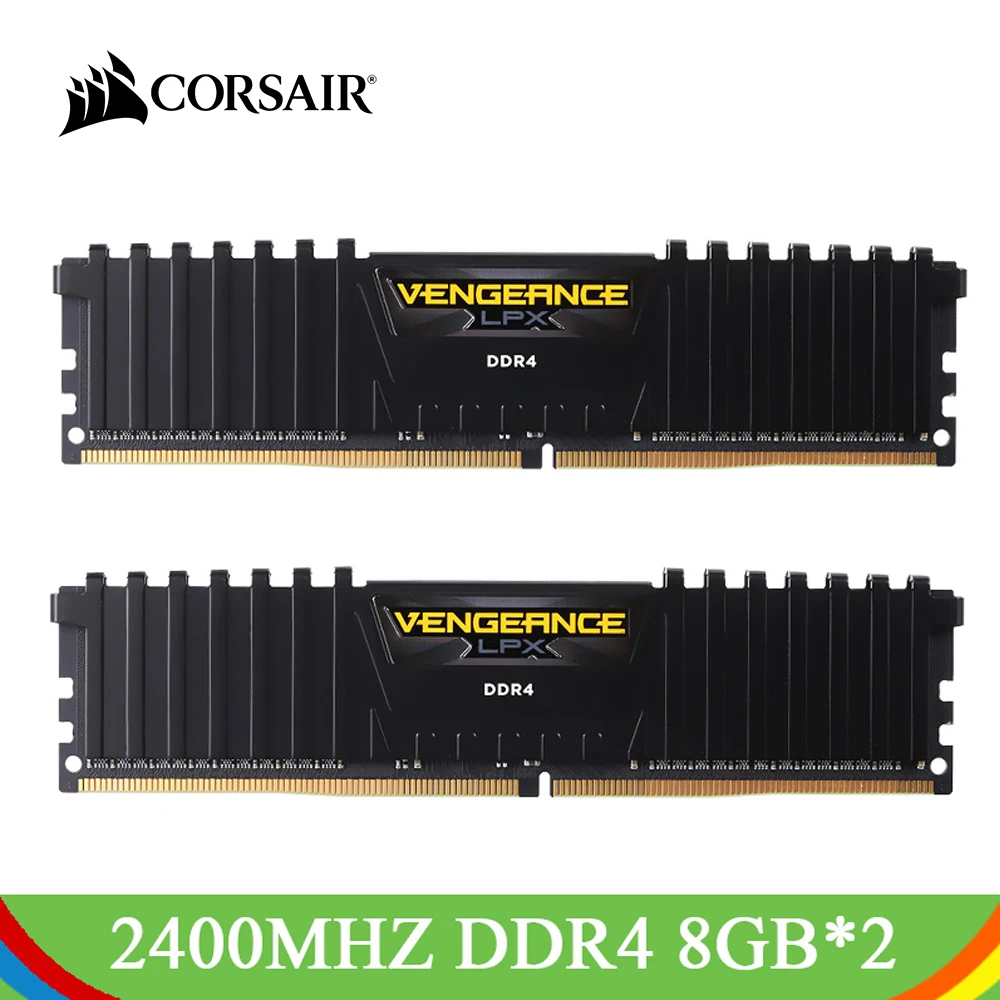 CORSAIR Vengeance LPX 16GB 2*8GB DDR4 RAM DRAM 2400MHz C14 288-Pin 1.2V Memory Kit Memoria RAMs DDR4 For PC Computer
CORSAIR Vengeance LPX 16GB 2*8GB DDR4 RAM DRAM 2400MHz C14 288-Pin 1.2V Memory Kit Memoria RAMs DDR4 For PC Computer