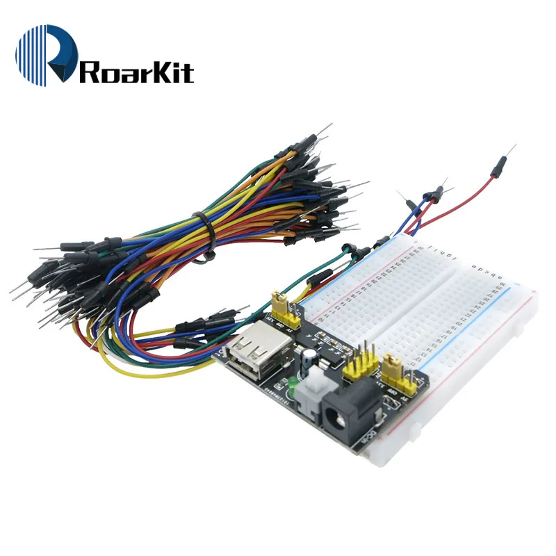 3.3V/5V Breadboard power module+400 Tie-point Solderless PCB Breadboard for arduino kit +65 jumper wires wholesale
3.3V/5V Breadboard power module+400 Tie-point Solderless PCB Breadboard for arduino kit +65 jumper wires wholesale