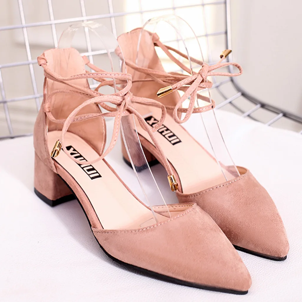 Women Ladies Fashion flock Pointed Toe strap bandage Square Heel Casual Sandal Shoes #XTN
Women Ladies Fashion flock Pointed Toe strap bandage Square Heel Casual Sandal Shoes #XTN