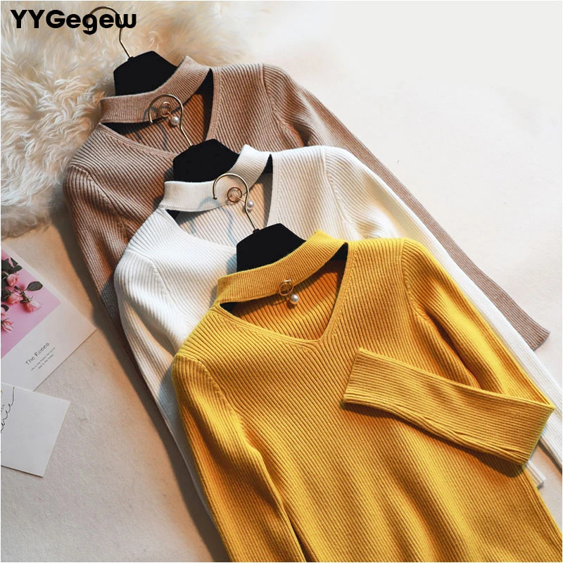 sexy thick halter sweater Autumn Winter Sweater pullovers Women Slim V-neck Long Sleeve girl top female sweater
sexy thick halter sweater Autumn Winter Sweater pullovers Women Slim V-neck Long Sleeve girl top female sweater