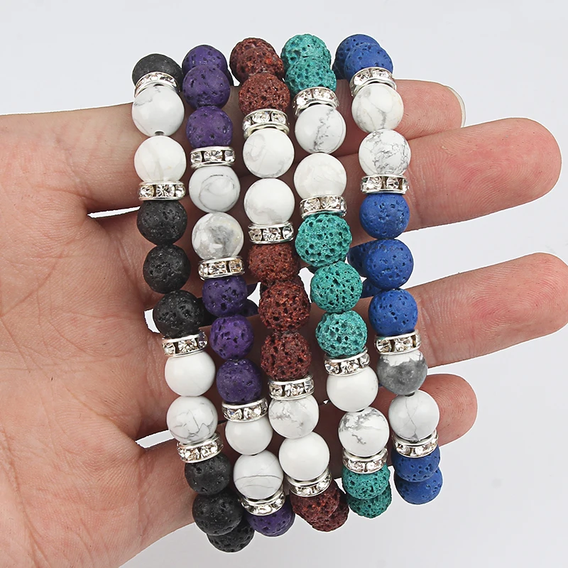 New Bracelet Men Black Lava Healing Balance Beads Buddha Prayer Natural White Stone Yoga Bracelets For Women Jewelry Accessories
New Bracelet Men Black Lava Healing Balance Beads Buddha Prayer Natural White Stone Yoga Bracelets For Women Jewelry Accessories