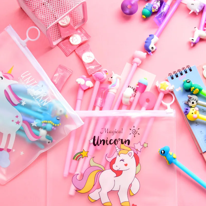 10 Pcs / Set gel pen unicorn caneta Cartoon papelaria Kawaii pens for school kalem material escolar lapices pens
10 Pcs / Set gel pen unicorn caneta Cartoon papelaria Kawaii pens for school kalem material escolar lapices pens