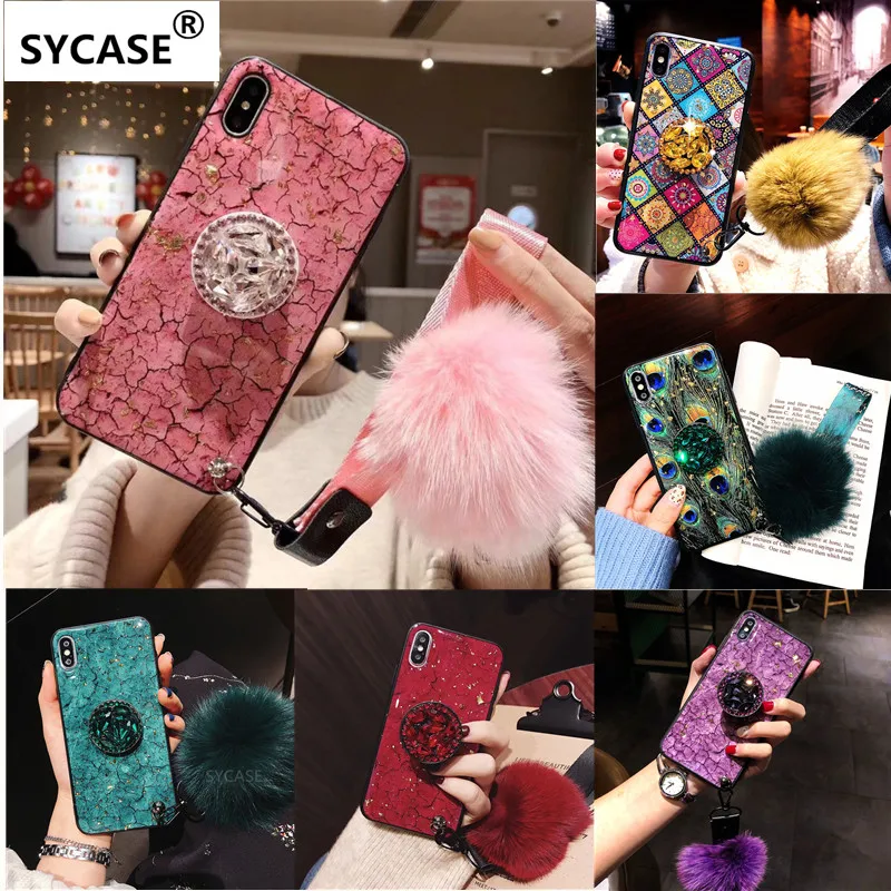 SYCASE Luxury Epoxy Fashion Green Pink phone case For iPhone X XR XS Max 6 6S 7 8Plus case Rhinestone Stand Hair Ball Soft Cover
SYCASE Luxury Epoxy Fashion Green Pink phone case For iPhone X XR XS Max 6 6S 7 8Plus case Rhinestone Stand Hair Ball Soft Cover