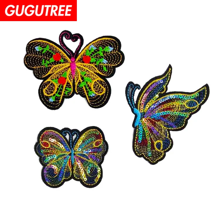 GUGUTREE embroidery Sequins buttlefly patches animal patches badges applique patches for clothing ZM-180
GUGUTREE embroidery Sequins buttlefly patches animal patches badges applique patches for clothing ZM-180