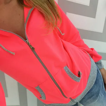 Women Coat With Zipper New Autumn Fashion Casual Long Sleeve Hooded Women Tracksuit Coat Ladies Tops
Women Coat With Zipper New Autumn Fashion Casual Long Sleeve Hooded Women Tracksuit Coat Ladies Tops