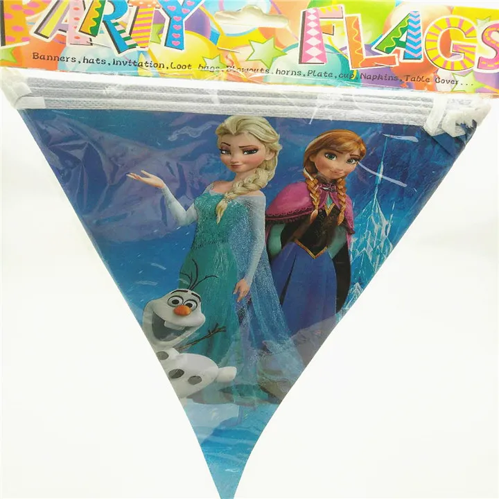 1set/10pcs small flags frozen snow queen themed hanging banner for children birthday party festival event decorations
1set/10pcs small flags frozen snow queen themed hanging banner for children birthday party festival event decorations