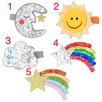 1Pc Kids Hair Clip Cute Felt Shiny Sun Moon Rainbow Cloud for Party Hairpin Barrette
1Pc Kids Hair Clip Cute Felt Shiny Sun Moon Rainbow Cloud for Party Hairpin Barrette