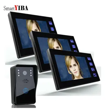 SmartYIBA 7"Home Door Phone Intercom Unlock Funtion Display DoorPhone Intercom 3 Monitors Sets+COMS Camera Video Door Bell kits
SmartYIBA 7"Home Door Phone Intercom Unlock Funtion Display DoorPhone Intercom 3 Monitors Sets+COMS Camera Video Door Bell kits