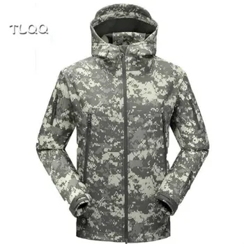 Shark skin soft shell jacket camouflage suit fleece thickening tactical suit hooded jacket
Shark skin soft shell jacket camouflage suit fleece thickening tactical suit hooded jacket