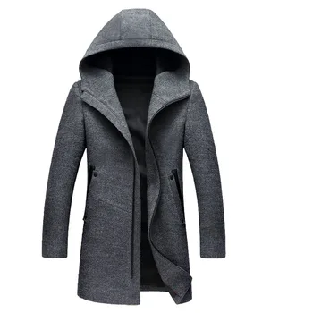Men's Hooded Wool Blend Coat Slim Fit Trench Coat Long Business Casual Overcoat Black Gray Size M-3XL S136
Men's Hooded Wool Blend Coat Slim Fit Trench Coat Long Business Casual Overcoat Black Gray Size M-3XL S136