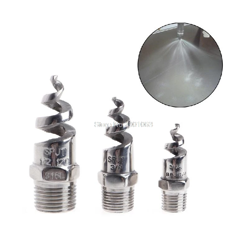 1/4" 1/2" Full Cone Spiral Jet Nozzle Spiral Nozzle Stainless Watering Mist Sprinkler For Garden And Lawn Irrigation Drop ShiP
1/4" 1/2" Full Cone Spiral Jet Nozzle Spiral Nozzle Stainless Watering Mist Sprinkler For Garden And Lawn Irrigation Drop ShiP