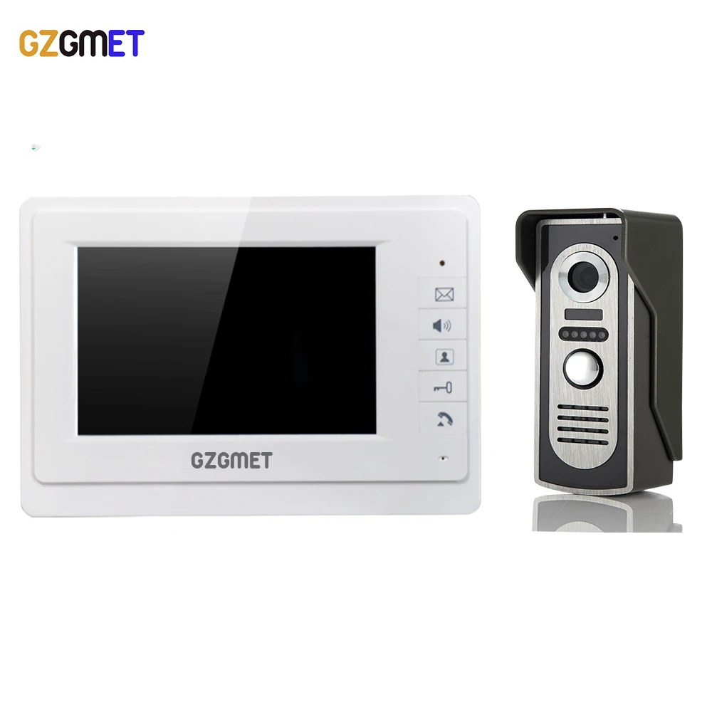 GZGMET WHITE 7" TFT Screen Video Door Phone Intercom IR Camera Building intercom
GZGMET WHITE 7" TFT Screen Video Door Phone Intercom IR Camera Building intercom