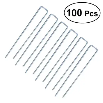 BESTOYARD 100pcs Anti-Rust Galvanized Professional Garderning Stakes Metal Pegs for Lawn Sod
BESTOYARD 100pcs Anti-Rust Galvanized Professional Garderning Stakes Metal Pegs for Lawn Sod