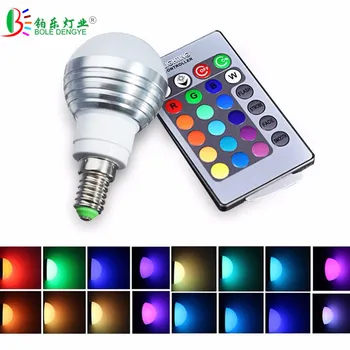 LED RGB Bulb Lamp E27 E14 AC85-265V 3W LED RGB Spot Blubs Light Magic Holiday RGB lighting+IR Remote Control 16 Colors
LED RGB Bulb Lamp E27 E14 AC85-265V 3W LED RGB Spot Blubs Light Magic Holiday RGB lighting+IR Remote Control 16 Colors