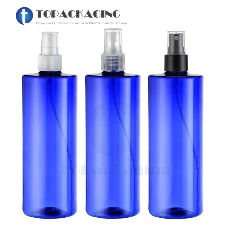 

10PCS/LOT-500ML Spray Pump Bottle,Blue Plastic Cosmetic Container,Empty Perfume Sub-bottling With Mist Atomizer,Flat Shoulder