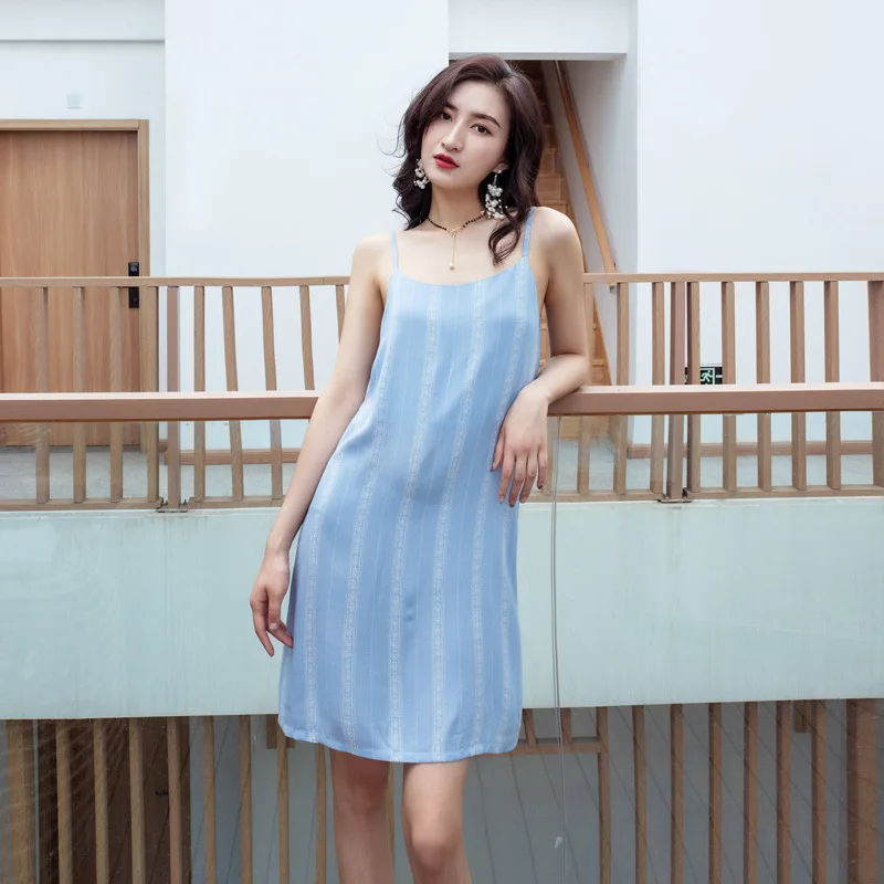 New Summer Comfortable Sleeveless Lively Cute Nightdress White Straps Girls Thin Modal Blue Pijamas Sleep Wear Sexy Nightgown
New Summer Comfortable Sleeveless Lively Cute Nightdress White Straps Girls Thin Modal Blue Pijamas Sleep Wear Sexy Nightgown