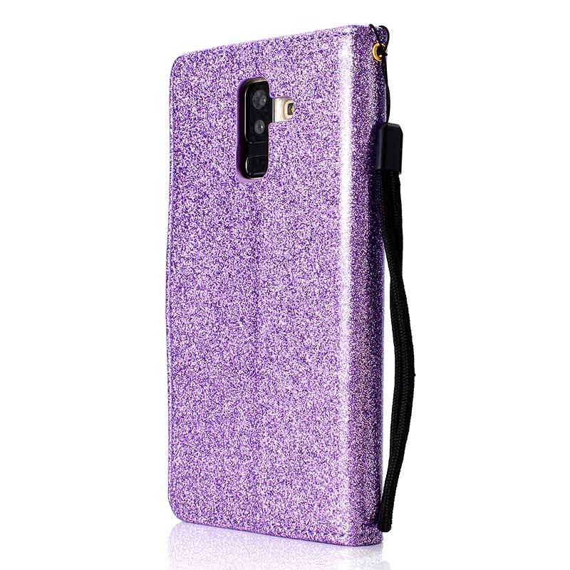 KEFO Bling Glitter Wallet Case For Samsung Galaxy A6 A8 Plus 2018 Diamond Flip Mirror Cover For amsung Galaxy A3 A5 2016 2017 (9)