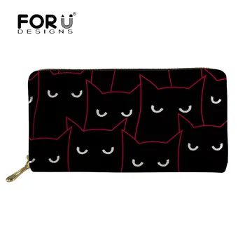 FORUDESIGNS Women Wallets Cat Halftone Print Purse Leather Long Ladies Card Holder Zip Clutch Handbag Portefeuille Femme Wallet
FORUDESIGNS Women Wallets Cat Halftone Print Purse Leather Long Ladies Card Holder Zip Clutch Handbag Portefeuille Femme Wallet