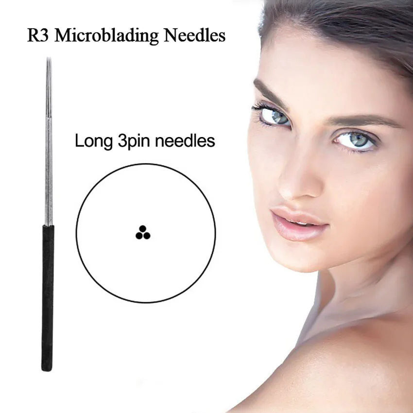 Permanent Makeup Needles Eyebrow Microblading Needles Round R3 50Pcs Liner Sterilized for Tattoo Manual Pen Inks Easy to Color
Permanent Makeup Needles Eyebrow Microblading Needles Round R3 50Pcs Liner Sterilized for Tattoo Manual Pen Inks Easy to Color
