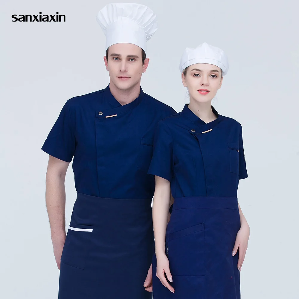 sanxiaxin Food Service chef uniform high Breathable short sleeves Jackets catering restaurant chef coats 5 colors men and women
sanxiaxin Food Service chef uniform high Breathable short sleeves Jackets catering restaurant chef coats 5 colors men and women