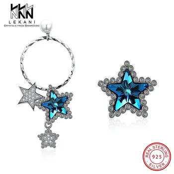 Shining Asymmetrical Star Crystal from Swarovski Earrings For Women Circle 925 Sterling Silver Stud Earring Fashion Fine Jewelry
Shining Asymmetrical Star Crystal from Swarovski Earrings For Women Circle 925 Sterling Silver Stud Earring Fashion Fine Jewelry