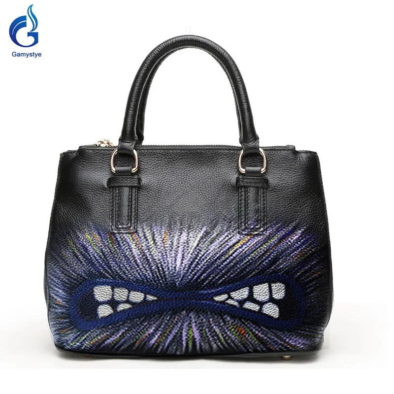 Gamystye New design Women Bags Genuine leather Handbags Graffiti hand paint Lion Teeth bags customize
Gamystye New design Women Bags Genuine leather Handbags Graffiti hand paint Lion Teeth bags customize
