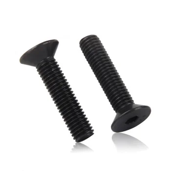 M4 X 45Mm Metric Hex Socket Countersunk Flat Head Screw Bolts Black 20Pcs