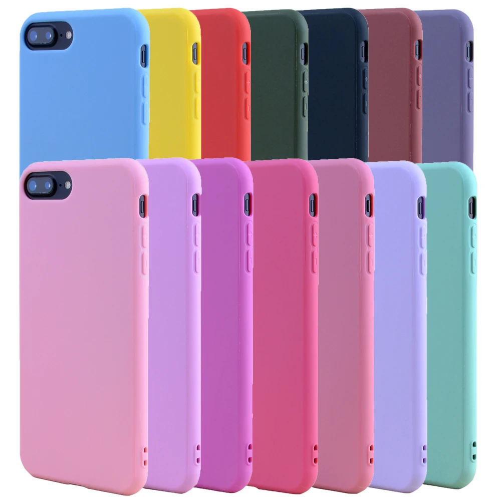 Silicone Candy Case For iPhone5 5s SE 6 7plus Colorful Coque Cute Plain Soft Rubber Matte Funda For iPhone 7Plus 8 X Back Cover
Silicone Candy Case For iPhone5 5s SE 6 7plus Colorful Coque Cute Plain Soft Rubber Matte Funda For iPhone 7Plus 8 X Back Cover