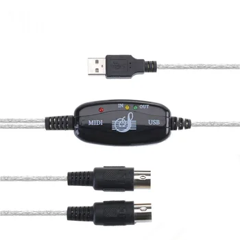 USB IN-OUT MIDI Interface 1.8m Cable Converter PC to Music Keyboard Adapter Cord Support Computer Win Mac Vista
USB IN-OUT MIDI Interface 1.8m Cable Converter PC to Music Keyboard Adapter Cord Support Computer Win Mac Vista