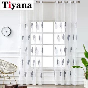 Rustic White Sheer Tulle Embroidered Leaves Design Polyester Curtains for Living Room Door Kitchen Partition Mosquito P306X
Rustic White Sheer Tulle Embroidered Leaves Design Polyester Curtains for Living Room Door Kitchen Partition Mosquito P306X