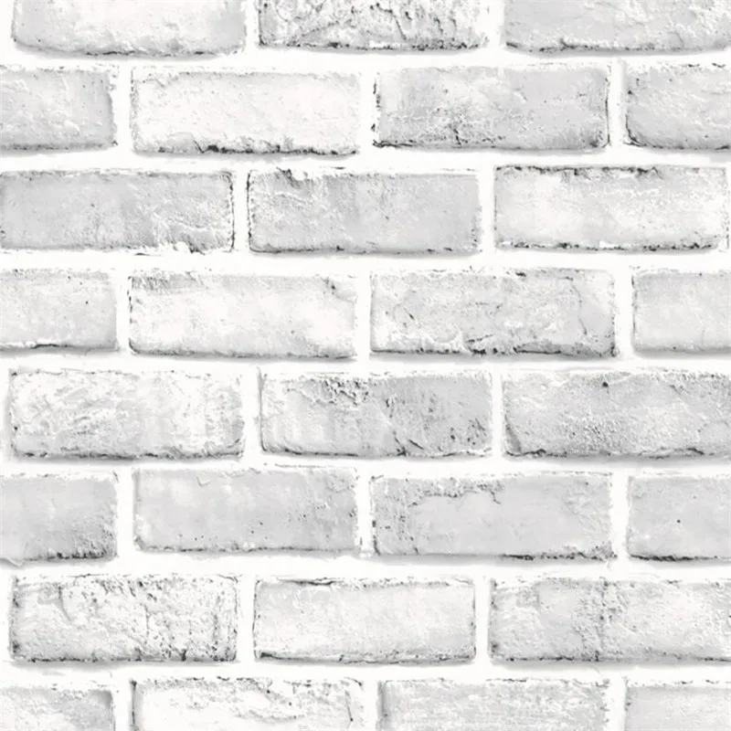 

White 45*100CM Retro Brick Wall Sticker Decor Self-adhesive Rustic Effect Stone Design Kitchen Wall Paper Sticking Stickers sale