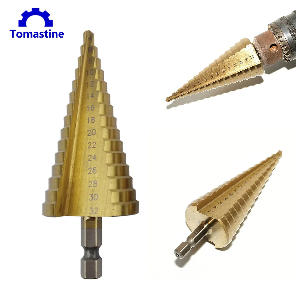 Metric Spiral Flute The Pagoda Shape Hole Cutter 4-32 mm High speed steel 4241 Cone Drill Bit Set HSS Steel Step Sharpening
Metric Spiral Flute The Pagoda Shape Hole Cutter 4-32 mm High speed steel 4241 Cone Drill Bit Set HSS Steel Step Sharpening