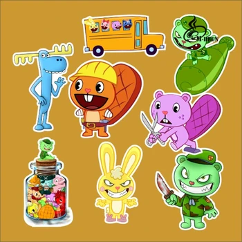 8pcs Happy Tree Friends Lumpy Cuddles Handy Flippy Toothy decal Notebook skateboard trolley case backpack Tables PVC car sticker
8pcs Happy Tree Friends Lumpy Cuddles Handy Flippy Toothy decal Notebook skateboard trolley case backpack Tables PVC car sticker