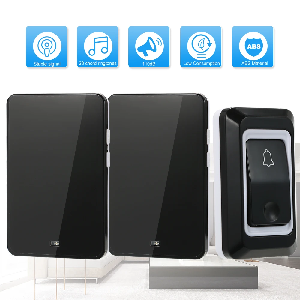 Wireless AC Doorbell with Push Button Smart Ding Dong Doorbell 28 Chord Ringtones Optional 3 Levels Volumes Adjustable
Wireless AC Doorbell with Push Button Smart Ding Dong Doorbell 28 Chord Ringtones Optional 3 Levels Volumes Adjustable