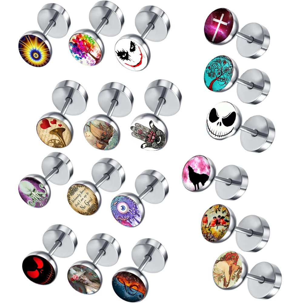 Fanpeijy 1PCS Stainless Steel Funny Fake Ear Plugs Cheater Tunnel Gauges Stretcher Earring Men Ear Stud Barbell Body Piercing
Fanpeijy 1PCS Stainless Steel Funny Fake Ear Plugs Cheater Tunnel Gauges Stretcher Earring Men Ear Stud Barbell Body Piercing