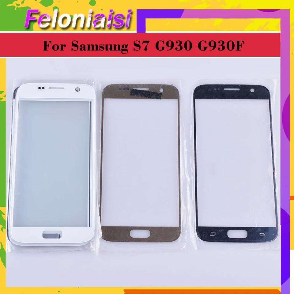 10 шт./лот для Samsung Galaxy S7 G930 G930F SM-G930F сенсорный экран передняя стеклянная панель