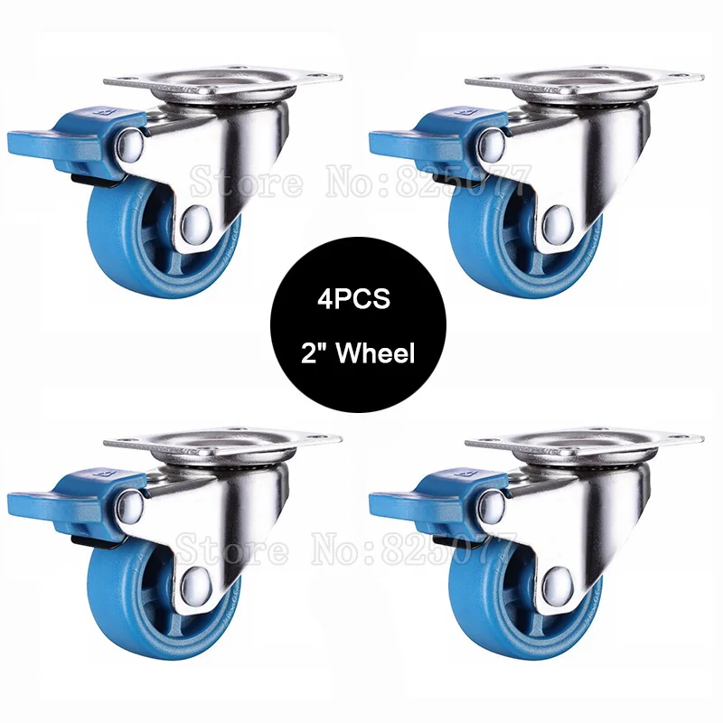 NEW 4PCS 2'' Universal Swivel Castors Nylon Silent Wheels Platform Trolley Chair Furniture Casters with Brake Loading 105KG/4PCS
NEW 4PCS 2'' Universal Swivel Castors Nylon Silent Wheels Platform Trolley Chair Furniture Casters with Brake Loading 105KG/4PCS