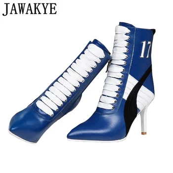 2018 real leather Ankle Boots for women high heels Short Botas mujer patchwork pointed toe runway style matin boots ladies
2018 real leather Ankle Boots for women high heels Short Botas mujer patchwork pointed toe runway style matin boots ladies