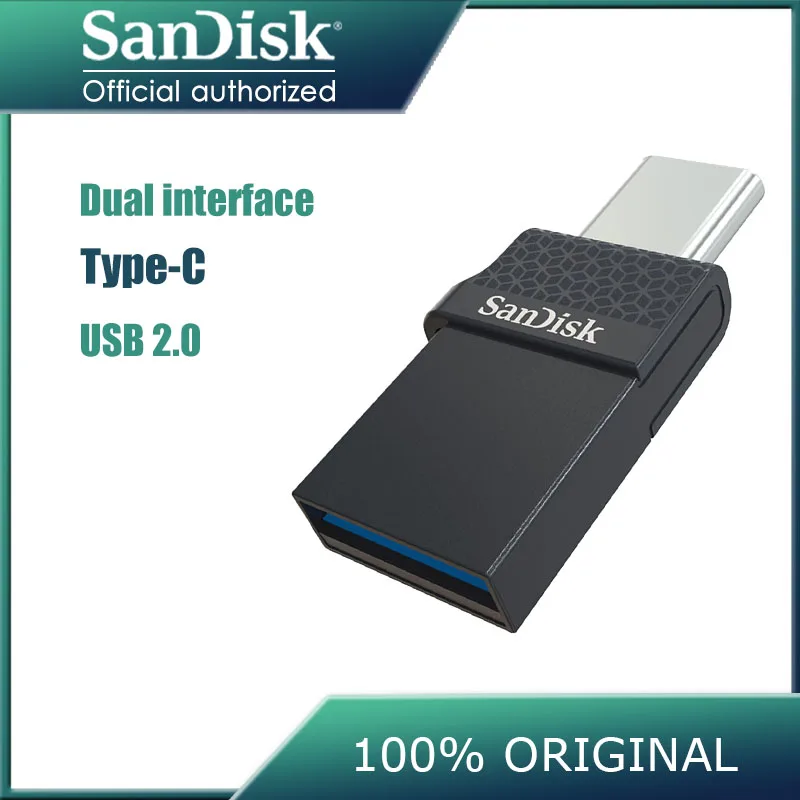 Sandisk Type-C USB Dual OTG USB Flash Drive 32GB 16GB 64GB 128GB high speed Multifunctional Pen Drives 2.0 PenDrives
Sandisk Type-C USB Dual OTG USB Flash Drive 32GB 16GB 64GB 128GB high speed Multifunctional Pen Drives 2.0 PenDrives