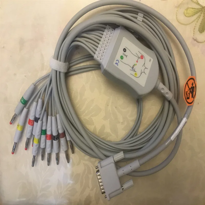 Совместимый с Bionet Cardiocare 2000/CardioTouch3000 кабель для ЭКГ leadwires 10 проводов медицинский ECG