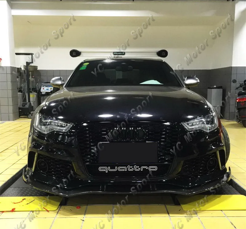 2013-2016 Audi A6 S6 RS6 RS6-Conversion Front Bumper ABT Style Front Lip CF (11)