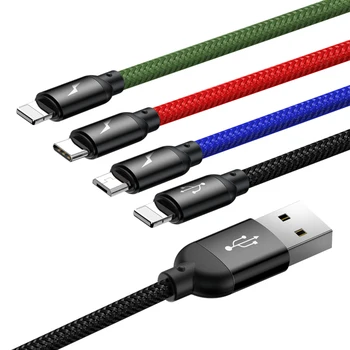 Baseus 4in1 USB Cable for iPhone X 8 7 6 Plus Fast Charging Cable Micro USB Type C Cable for Samsung Galaxy S9 S8 One Plus 6 5t 
Baseus 4in1 USB Cable for iPhone X 8 7 6 Plus Fast Charging Cable Micro USB Type C Cable for Samsung Galaxy S9 S8 One Plus 6 5t