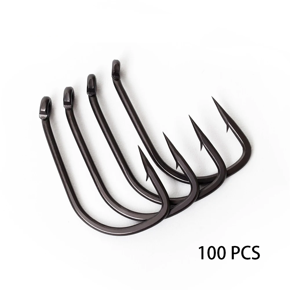 100pcs Carbon Steel Baits Fishing Hooks with Box Practical Freshwater Barbed Sea Sharpened Outdoor Tackle Carp Professional #2
100pcs Carbon Steel Baits Fishing Hooks with Box Practical Freshwater Barbed Sea Sharpened Outdoor Tackle Carp Professional #2