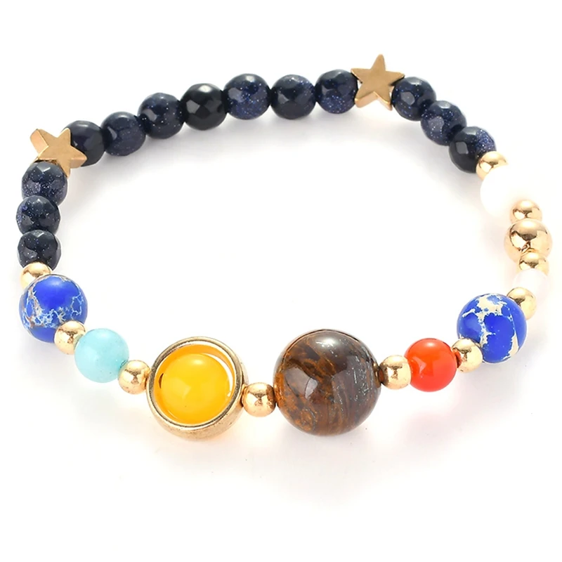 Fashion Universe Galaxy The Eight Planets Solar System Guardian Star Natural Stone Beads Bracelet Bangle For Women Men Gift
Fashion Universe Galaxy The Eight Planets Solar System Guardian Star Natural Stone Beads Bracelet Bangle For Women Men Gift