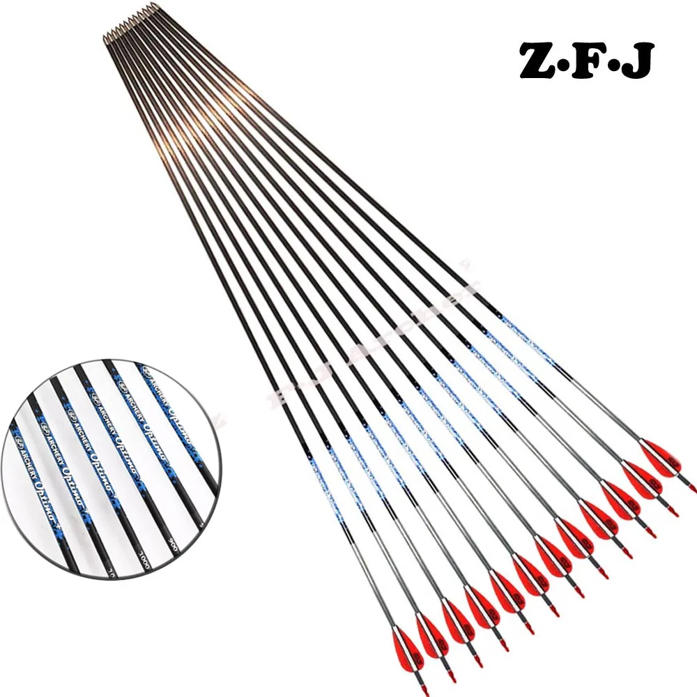 6/12pc SF Pure Carbon arrow Sp500 600 700 800 900 1000 ID 4.2 mm Plastic vane Stainless Steel Point Recurve Bow Hunting Shooting
6/12pc SF Pure Carbon arrow Sp500 600 700 800 900 1000 ID 4.2 mm Plastic vane Stainless Steel Point Recurve Bow Hunting Shooting